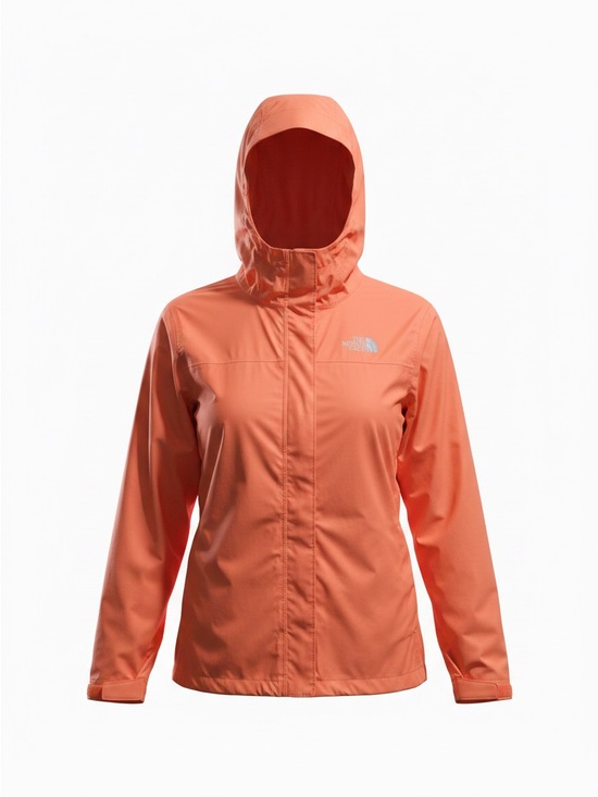 The North Face Other - The North Face Youths  Coral-Orange Hooded Rain Shell